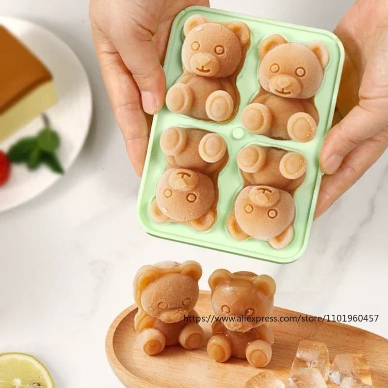 くま型アイスブロックモールド（じょうご付き）